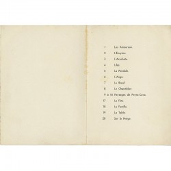 liste des tableaux dans l'exposition Chagall, organisée par Marcelle Berr de Turique