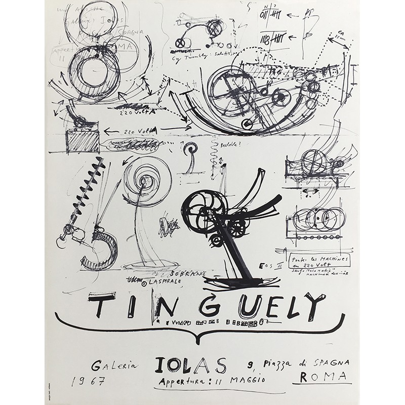 Affiche de Jean Tinguely, Galerie Iolas, Rome, 1967