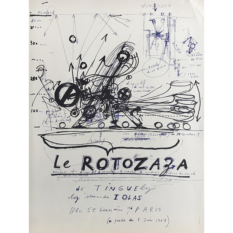 Affiche "Rotozaza" de Jean Tinguely, Galerie Iolas, 1967