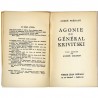 page de titre de "Agonie du Général Krivitski", André Frénaud, André Masson