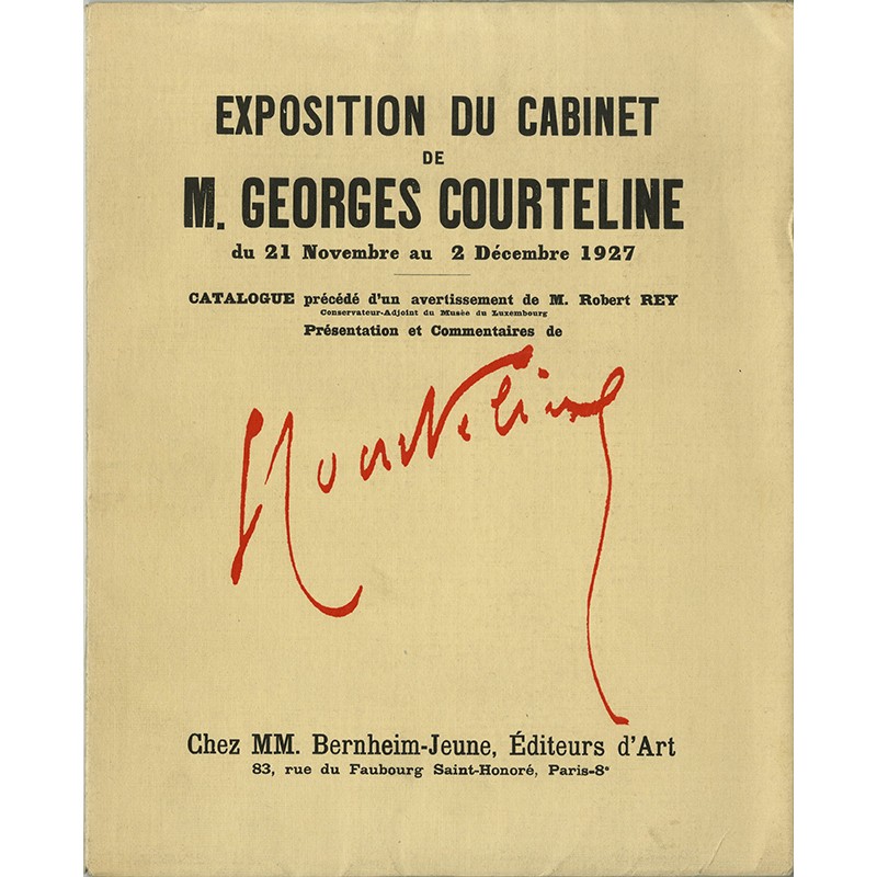 Catalogue de l'Exposition du Cabinet des peintures de Georges Courteline, 1927