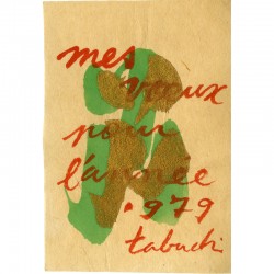 Gouache de Yasse Tabuchi pour une carte de voeux