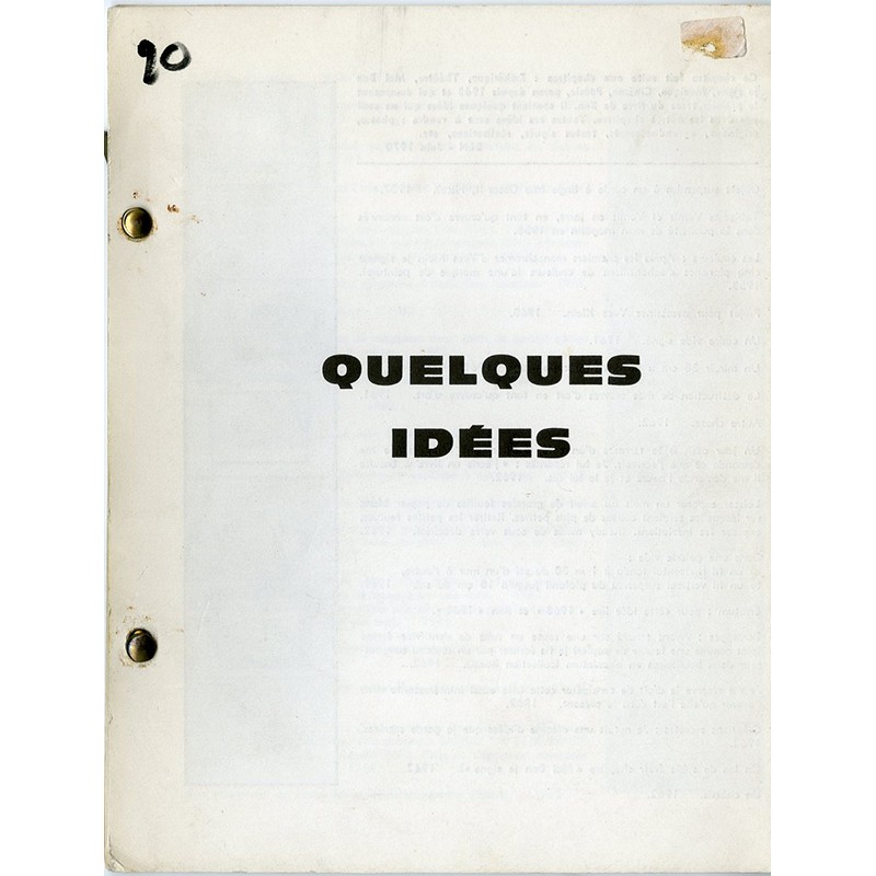 Ben Vautier, Quelques idées, 1970 Ben Vautier, Quelques idées, 1970