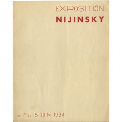 catalogue de l'exposition "Nijinsky" à la Galerie Georges Petit, 1934