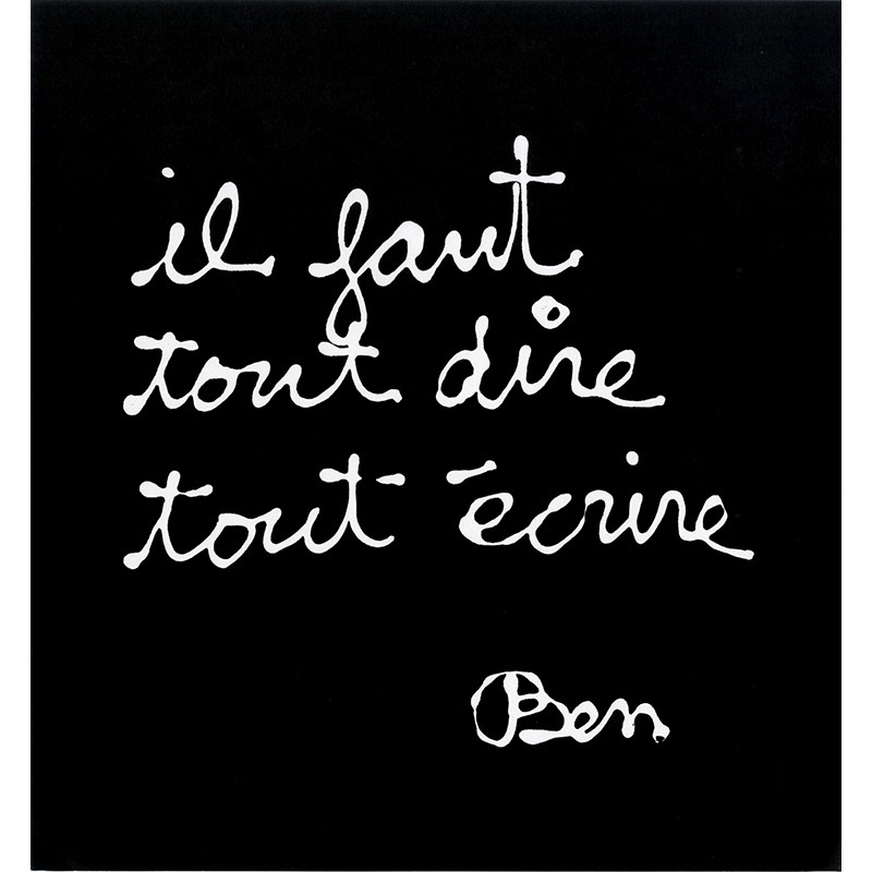 estampe de Ben créée pour les abonnés de la revue Canal, 1983 estampe de Ben créée pour les abonnés de la revue Canal, 1983