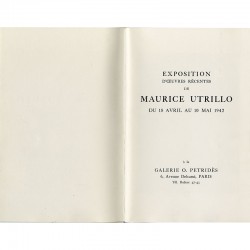 Catalogue de l'exposition Utrillo à la galerie Petridès, du 18 avril au 10 mai 1942