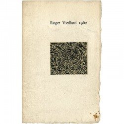 Plaquette de l'exposition de Roger Vieillard à la Galerie Coard