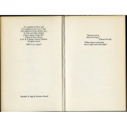 1re édition en Grande-Bretagne du livre de Lawrence Durrell, The Black Book