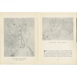 double page du catalogue des Musées de Nice sur Matisse en 1950