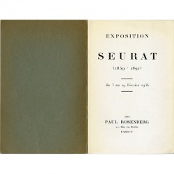Catalogue pour l'exposition de Paul Seurat à la galerie de Paul Rosenberg, 1936