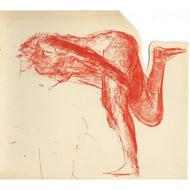 lithographie de Garache pour la carte de vœux d'Aimé Maeght, 1977
