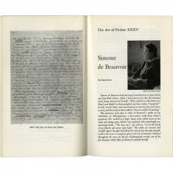 interview de Simone de Beauvoir par Madeleine Gobeil "The Art of Fiction" illustrée d'un portrait par Gisèle Freund