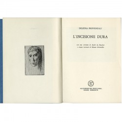 5 gravures à l'eau forte de Silvano Scheiwiller  illustrant le livre de Delfina Provenzali L'incisione dura, 1977