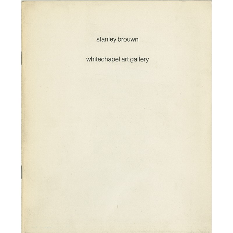 livre d'artiste de Stanley Brouwn, édité par la Withechapel Art Gallery, 1977