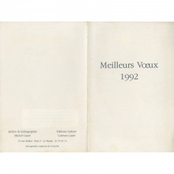 Carte de vœux Corneille, de l'atelier de lithographie Michel Cassé pour l'année 1992