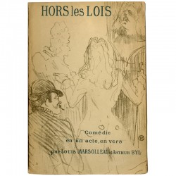 Toulouse-Lautrec, lithographie pour couverture de "Hors la loi", 1898
