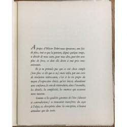 Un texte de Francis Ponge, pour l'exposition "OLIVIER DEBRÉ", galerie Knoedler en 1963