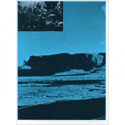 Sérigraphie originale "Désert" de Jacques Monory extraite du livre "USA 76. Bicentenaire Kit" de Michel Butor et Jacques Monory