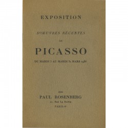 catalogue de l'exposition Picasso, chez Paul Rosenberg, 1936