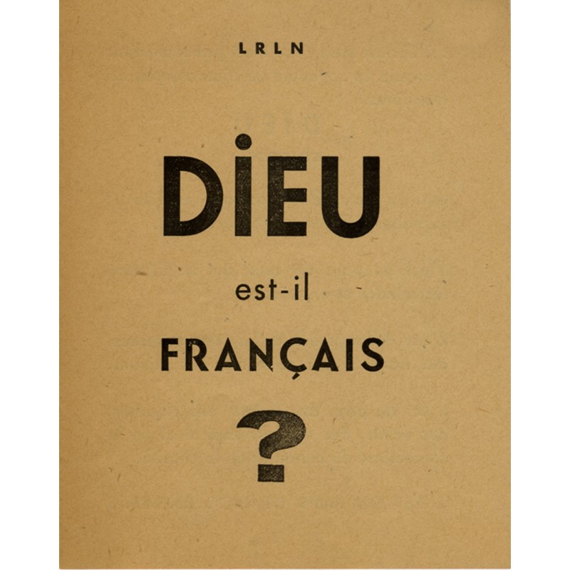 Yves Bonnefoy, Dieu est-il français ?‎, LRLN, 1946