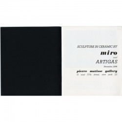 catalogue de l'exposition des sculptures en céramique de Joan Miró  New York, 1956