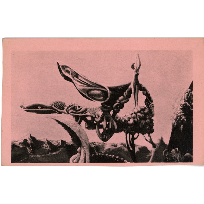 carte postale surréaliste de Max Ernst éditée par Georges Hugnet en 1937 carte postale surréaliste de Max Ernst éditée par Georges Hugnet en 1937
