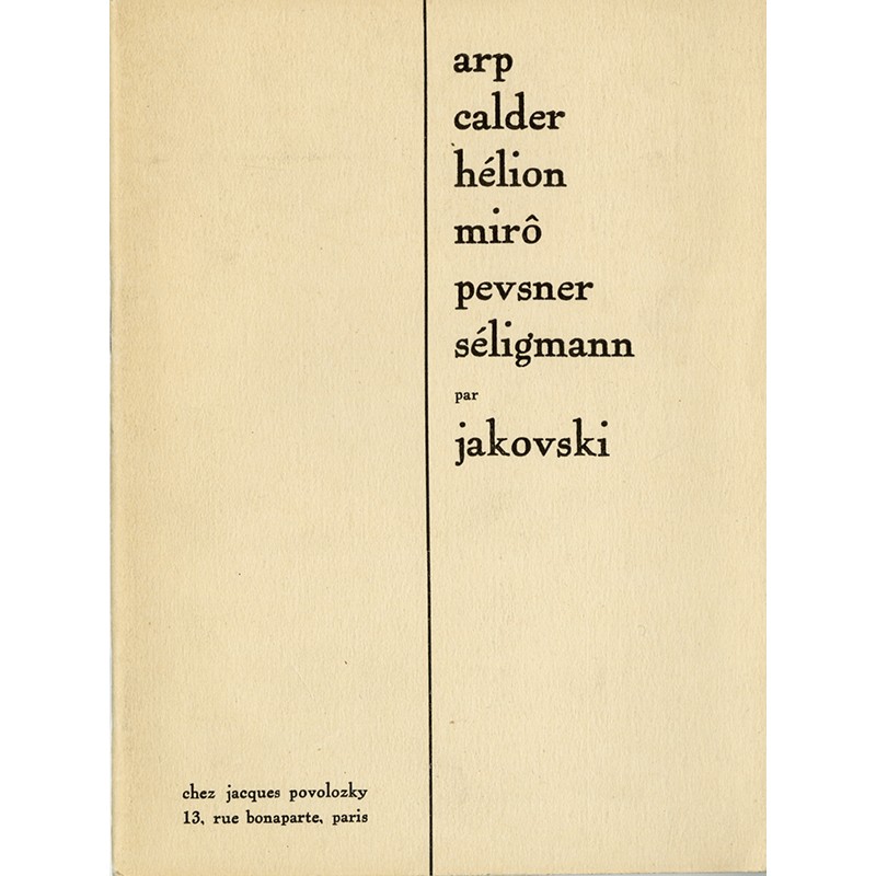 Jakovski, Six essais, 1937