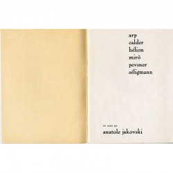 Arp, Calder, Hélion, Miró, Pevsner, Séligmann : six essais/par Anatole Jakovski