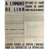 "À l'ombre de lion diffamé ..." tract surréaliste, 1951