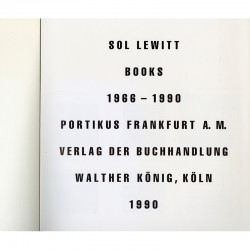 Sol LeWitt, Books - 1969-1990, Walter König, Cologne, 1990
