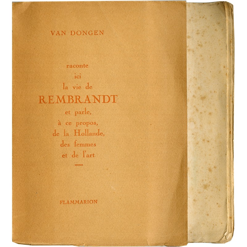 Kees Van Dongen, Rembrandt, Flammarion, 1927
