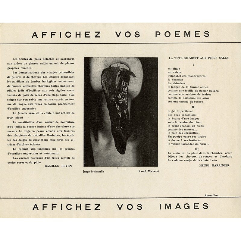 Camille Bryen,  Affichez vos poèmes. Affichez vos images, 1935