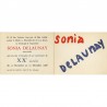 carton d'invitation en lithographie de Sonia Delaunay, galerie XXe siècle, 1968