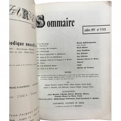 exemplaire de la revue "Bizarre" de juillet 1957 n° VIII éditée par Jean-Jacques Pauvert