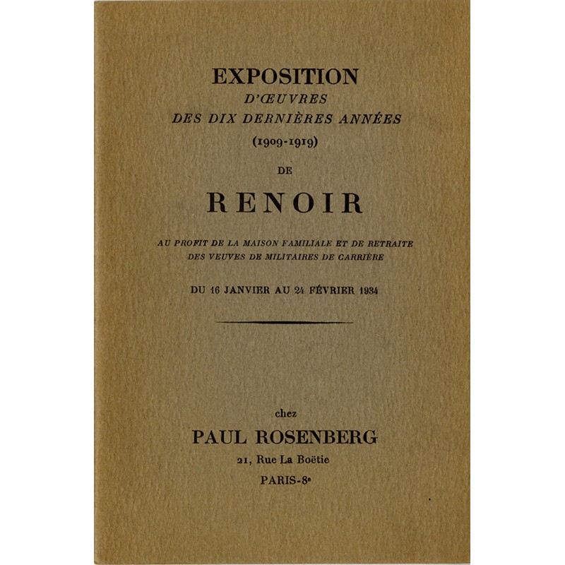 Auguste Renoir, Paul Rosenberg, 1934