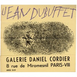 invitation de Jean Dubuffet chez Daniel Cordier, 1960