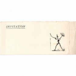 carton d'invitation pour l'exposition du "Livre le plus cher du Monde : Don Quichotte" illustré par Salvador Dalí