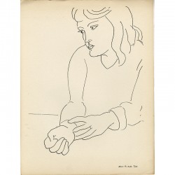 "Annelies", dessin de Matisse extrait de la revue "Hommage" n°2 de juin 1944