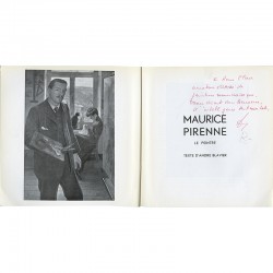 bel envoi du peintre Maurice Pirenne au cinéaste René clair