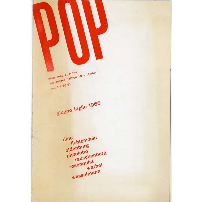exposition POP galerie Gian Enzo Sperone, Turin, 1965