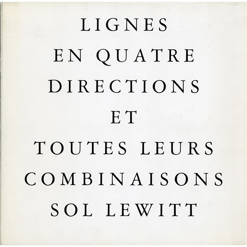 Sol Lewitt, Lignes en quatre directions et toutes leurs combinaisons, 1983