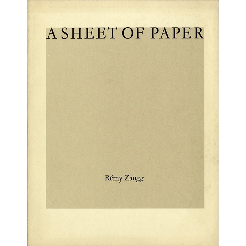 Rémy Zaugg, A Sheet of Paper,  Van Abbemuseum Eindhoven, 1986