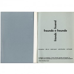 livre d'artiste publié pour une exposition "Freunde" collective itinérante à Bern et Dusseldorf