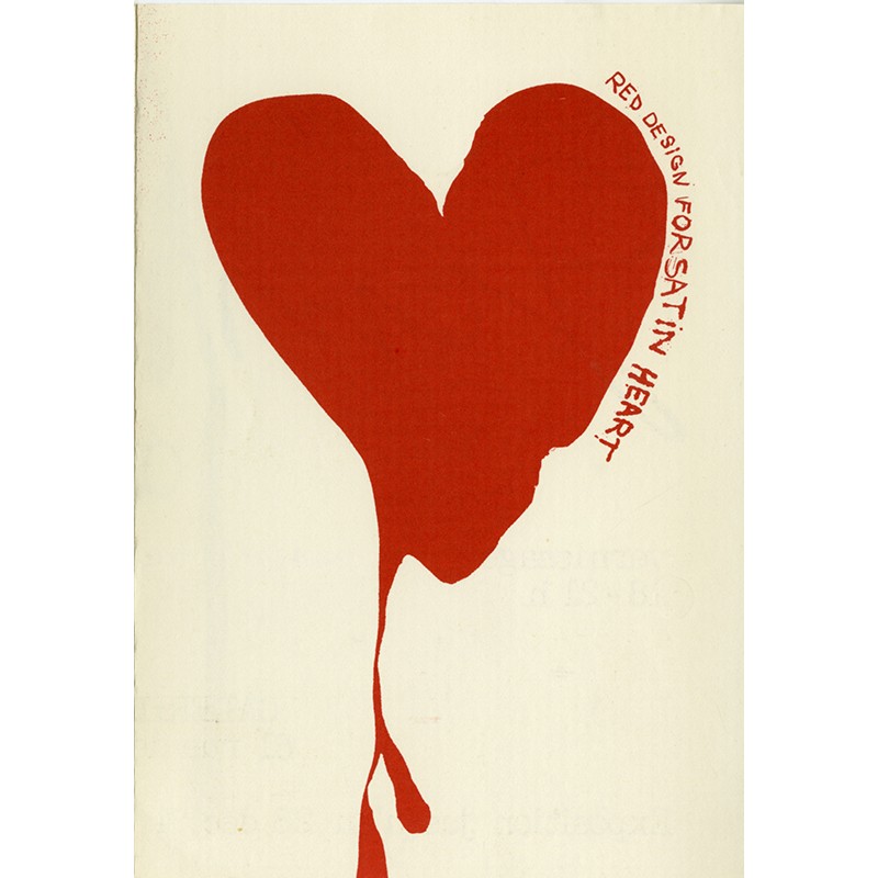 "Red Design for Satin Heart" est une gravure sur cuivre de Jim dine réalisée pour le "Portrait de Dorian Gray"