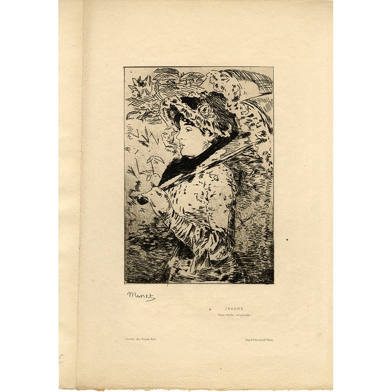 Eau-forte originale d'Édouard Manet imprimée pour la Gazette des Beaux-Arts, 1902