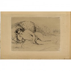 Eau-forte originale d'Auguste Renoir, pour la Gazette des Beaux-Arts, 1906