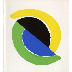carte de vœux de Sonia Delaunay "Rythme couleurs" en lithographie 4 couleurs