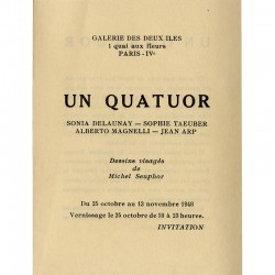 Seuphor, Delaunay, Taeuber, Magnelli, Arp, galerie des Deux Iles, 1948