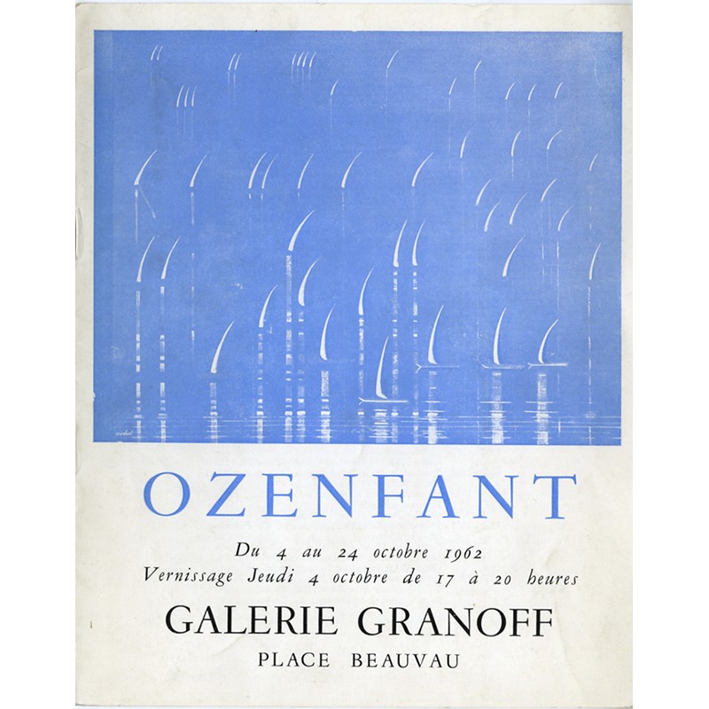 catalogue de l'exposition d'Amédée Ozenfant à la galerie Granoff, à Paris, du 4 au 24 octobre 1962