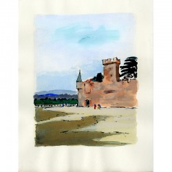 aquarelle originale de Jacques Thevenet, 1968